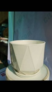 Chậu men sứ mini trồng cây có kèm dĩa đẹp trồng cây để bàn làm việc Minh Hân Garden