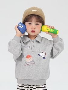 CUTEPANDAS | Bộ Quần Áo Mùa Xuân Phong Cách Học Viện Dành Cho Bé Trai Cổ Polo