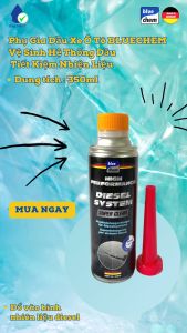 Phụ Gia Dầu Xe Ô Tô BLUECHEM Vệ Sinh Hệ Thống Dầu Tiết Kiệm Nhiện Liệu - Diesel System Super Clean - 350ml