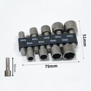 9pcs/set 5mm-13mm Inner Hex Sockets Sleeve Nozzles Nut Driver Set Screwdriver Set Pneumatic Set  Sets Tools Socket Wrenches