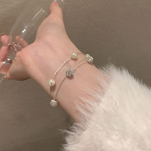 Elegant Double Layer Pearl Bracelet for Women Starry Sky Design Fashionable Minimalist Stylish Luxury Sensation Bracelet Jewelry