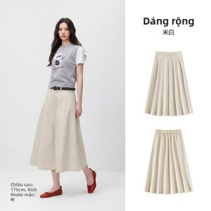 Semir | Chân Váy Dài A-Line Màu Đơn Giản Thoải Mái cho Mùa Thu