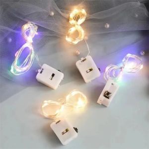 10/5Pcs LED Fairy Lights 3 Mode Light String Button Battery Birthday Wedding Decoration Party Garden Tree Camping Decor