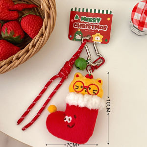 1/4 Pcs Christmas Plush Pendant Sweet and Cute Pendant Keychain Backpack Decoration Pendant