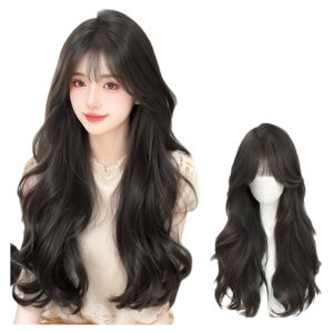 Mũ Tóc Giả Nữ Dài Xoăn Tự Nhiên Dày Dặn Không Cần Lưới Tóc Thường Ngày Toàn Bộ Mũ Tóc Giả Amigood Ngọt Ngào Dễ Thương