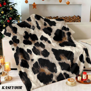 Beast Kingdom | INS Classic Leopard Print Winter Summer Flannel Blanket Throw Fleece Soft Fuzzy Plush Cozy Fleece Blankets for Sofa Ideal Gifts