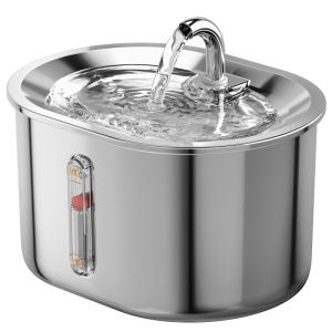 Pet Automatic Water Fountain Stainless Steel Induction Cat Water Dispenser with Filter 2.5L Dog Feeder Drinking Bowl