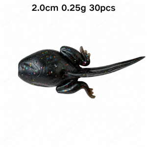 2cm 30pcs Bionic Tadpole Soft Lure Floating PVC Micro Fishing Bait For Largemouth Bass Pike Trout Freshwater Stream Fishing