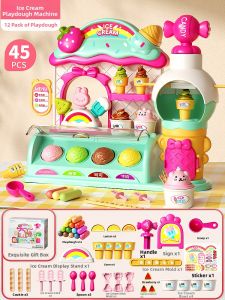 WANJUTEGONGDUI | Educational Roleplay Ice Cream Machine Toy for Girls