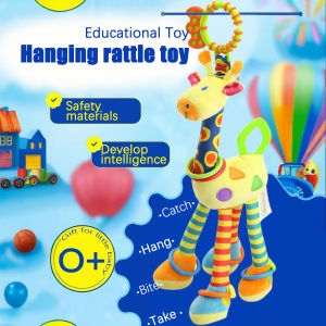 1PCS Dreamy Rotating Giraffe Baby Crib Mobile Soothing Stroller Toy Hanger  Musical Rotating Rattle Visual Stimulation