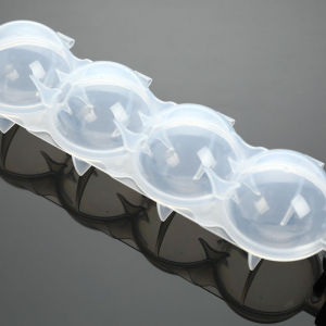 ★4 Cavity Bar Sphere Ice Cube Mould Mold Ball Freezer Maker Tray DIY