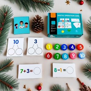 Wooden Number Puzzle Math Toy – Logical Thinking Training Game for Kids Addition & Subtraction Learning Educational Cognitive Toy for Early Math Skills