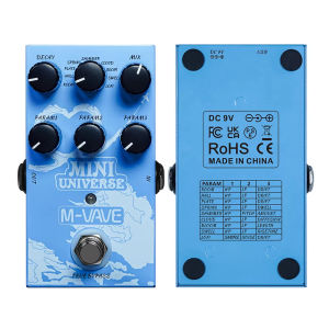 M-VAVE | Bàn Đạp Reverb Kỹ Thuật Số M-VAVE MINI-UNIVERSE Dành Cho Guitar Điện Và Bass 9 Hiệu Ứng Reverb True Bypass