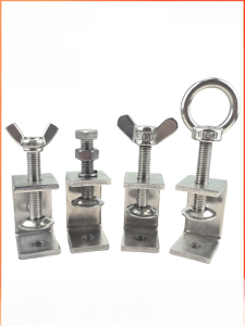 Stainless Steel 304 Tiger Clamp Square Tube U Type C Type Fixing Clamp Pipe Holder Industrial Grade Polished Surface Customizable