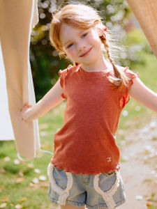 toz mama | Sleeveless Cherry Embroidered T-Shirt