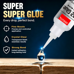 Loolifl 502 Strong Instant Adhesive Cyanoacrylate Adhesive Transparent and Traceless Fast and Firm Bonding Precise Application with a Fine Nozzle Suitable for Plastic Metal Wood Rubber Shoe Repair Universal All-Purpose Glue