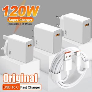 ♥【Readystock】 + FREE Shipping ♥ Original 120W QC 5.0 Fast Charger 6A USB To C Cable For Samsung Huawei Xiaomi 13 Ultra Pro Power Adapter Quick Charge Accessorie