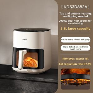 Supor | Dual Heat Source Electric Fryer Non-Flip Steam Tenderness Large Capacity