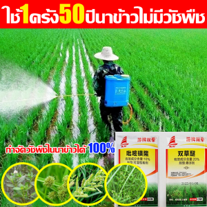 🌾ไม่ทำร้ายข้าว!🌾ยาฆ่าหญ้าในนาข้าว ยาคุมหญ้าข้าว 1ฟรี1 50ปีไม่มีวัชพืชขึ้นหลังใช้ 1 ครั้ง ยาฆ่าหญ้าในนา เข้มข้นสุดๆ 20g+17ml ยาฆ่าหญ้าข้าวประหยัดข้าวจากวัชพืช คุมฆ่าในนาข้าว สารกำจัดวัชพืช เห็นผลรวดเร็ว วัชพืชในนาข้าวต่างๆ กำจัดวัชพืชดื้อยา