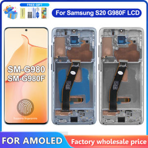 AMOLED / TFT Screen S20 4G Display Screen for Samsung S20 4G G980F G980F/DS Lcd Display Digital Touch Screen With Frame Assembly