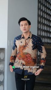 MOTIF CENDRAWASIH Baju Atasan Kemeja Batik Slimfit Pria Premium Modern Lengan Panjang Pendek Full Furing | HANDAYANI BATIK