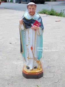 Tượng Thánh Đa Minh cao 40cm tượng thánh tông đồ công giáo chất liệu nhựa composite