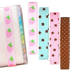 1pc Ins Style Double-Sided Design Strawberry/Lace Dessert for Scrapbooking Decoration Elastic Band Planner Junk Journaling