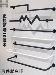 Wall-Mounted Iron Art Clothes Hanger for Childrens And Womens Clothing Stores Shop Shelf Display Stand Combination Hanging Rod