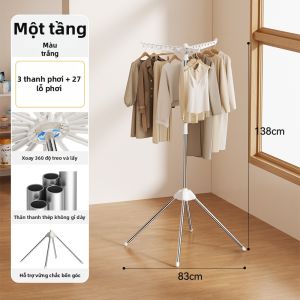 Hotata | Giá Phơi Đồ Gấp Xếp Đứng Tự Do Cho Bé Trong Nhà Ban Công