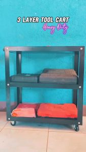 JX MALL 3 Layer Tool Cart Load-bearing 400KG Trolley tool cabinet Organizer Heavy Duty Tool Cart Trolley tool cabinet Tool Screwdriver Slot