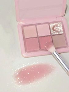 Low Saturation Rose Mahogany Six Color Eyeshadow Palette Pearl Matte Highlighting Blush Contour Integrated Kitchen Tools
