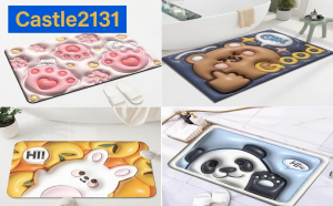 Cartoon Korean 3D Floret Bath Pad Soft Diatom Mud Floor Mat Absorbent Quick Dry Non Slip Rug for Bathroom Kitchen Bedroom Entrance Home