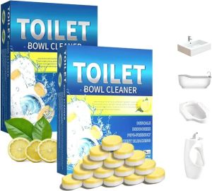 24Pcs lemon Scent Toilet Cleaning Effervescent Tablets Remove Urine Stains Odor Yellowing lasting Freshness A Must-Have For Home