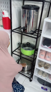 Rak penyimpanan 6 Tingkat Dengan Roda Rak Dapur Microwave Kamar Rak Serba Serbi