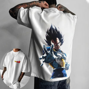 Bandai | Dragon Ball Summer Mens T-Shirt Anime Vegeta Autumn Breathable Harajuku Boys Childrens Parent-Child Trend Short Sleeves Winter