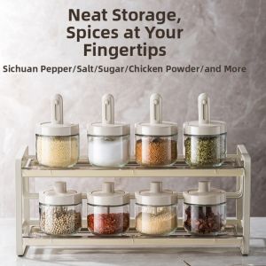 Adjustable All-in-one Spoon Spice Jars 4 Set