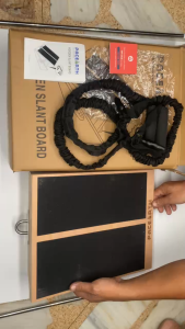 Professional Wooden Slant Board Adjustable Incline Board and Calf Stretcher Slant Board for Calf Stretching Balance Stretch Board With Free Resistance Bond