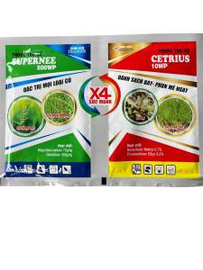 10 cặp Thuốc trừ cỏ lúa cấy lúa sạ từ 10 đến 20 ngày sau cấy sau sạ trừ cỏ lồng vực cỏ bợ rau mác cỏ kê cỏ gạo gói 215gr