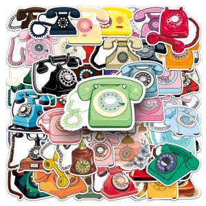 50-100PCS Vintage Telephone Graffiti Stickers Cartoon Trendy Waterproof Decals for Water Bottle Skateboard Luggage Retro Journal
