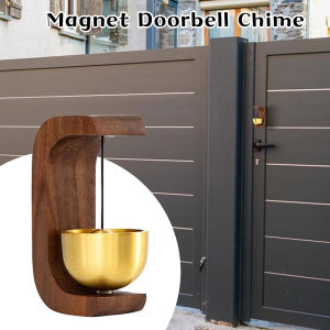 Japenses Style Magnetic Doorbell Wind Chime Retro Solid Wood Brass Doorbell House Decoration