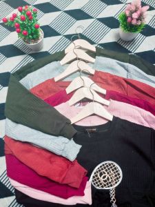 Baju Atasan Rajut | Baju Atasan rajut korea style | Baju atasan wanita | Baju atasan lengan panjang