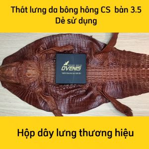 Thắt lưng Cá sấu Bông hông rất Mềm Và Bền TS111B (mặt bạc)