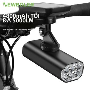 Đèn Xe Đạp Thông Minh NEWBOLER 5000LM Cảm Ứng Sạc USB 6 Đèn LED 4800mAh Chống Nước Dành Cho Xe Đạp Leo Núi