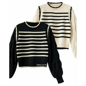 ATASAN WANITA KNIT RAJUT LENGAN PANJANG LENGAN BALON