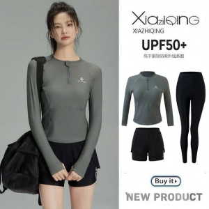 XIAZHIQING | UPF50+ Surfing Diving Rash Guard Womens Quick-dry
