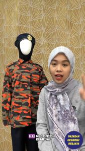 BAJU UNIFORM CELORENG KADET BOMBA DAN PENYELAMATAN KEMEJA PERSATUAN KOKURIKULUM SEKOLAH LELAKI PEREMPUAN