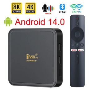 TV Box Android 14 TV98 Pro ATV Allwinner H313 Quad Core 8K Video 4K 2GB 16GB Dual Wifi BT5.2 Smart Voice remote control TV Box