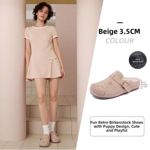 Josiny | Thick Sole Genuine Leather Clogs for Women Insulated Winter