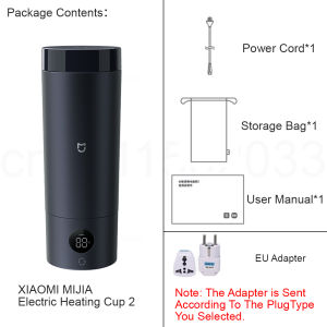 MIJIA | MIJIA Portable Electric Heating Cup 2: 350ml6-Level Temp Control12-Hour Keep Warm316L Stainless Steel Travel-Friendly
