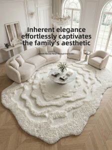 French Irregular Shaped Long Pile Carpet
